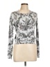 Kimchi Blue Floral Silver Pullover Sweater Size L - photo 1