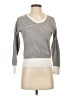 Ann Taylor LOFT Outlet 100% Cotton Stripes Gray Pullover Sweater Size S - photo 1