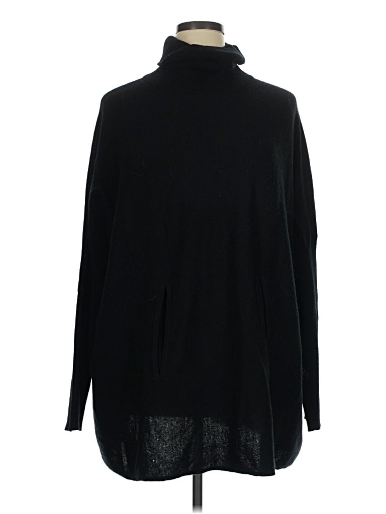 Pre-owned Garnet Hill Wool Pullover Sweater In Black