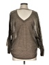 Cecico 100% Polyester Metallic Gray 3/4 Sleeve Top Size L - photo 1