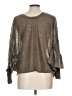 Cecico 100% Polyester Metallic Gray 3/4 Sleeve Top Size L - photo 2