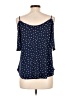 Kaileigh Blue 3/4 Sleeve Blouse Size L - photo 2