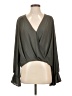 Lush 100% Polyester Gray 3/4 Sleeve Blouse Size S - photo 1