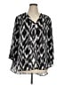 a.n.a. A New Approach 100% Polyester Black 3/4 Sleeve Blouse Size 1X - photo 1