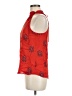 A.L.C. 100% Silk Red Sleeveless Silk Top Size 6 - photo 5