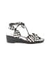 Stuart Weitzman Checkered-gingham Gray Wedges Size 7 1/2 - photo 1