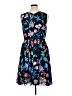 Talbots 100% Polyester Print Blue Cocktail Dress Size 14 (petite) - photo 2