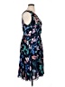 Talbots 100% Polyester Print Blue Cocktail Dress Size 14 (petite) - photo 4
