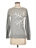 Ann Taylor LOFT Outlet Graphic Silver Pullover Sweater Size S - photo 1