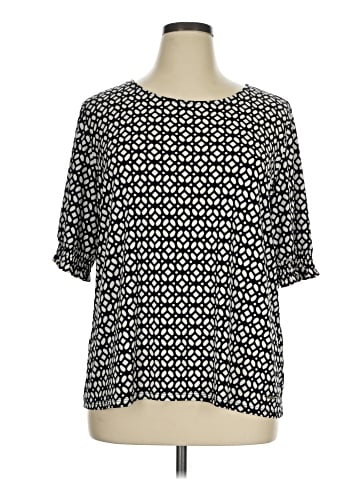 Anne Klein Short Sleeve Blouse (view 1)