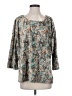 Shana 100% Polyester Teal 3/4 Sleeve Blouse Size S - photo 1