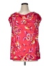 Rafaella Pink Short Sleeve Blouse Size 1X - photo 1