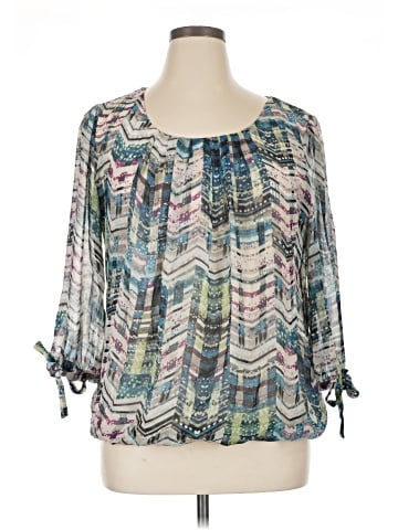 Sara Michelle 3/4 Sleeve Blouse (view 1)