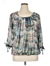 Sara Michelle 100% Polyester Teal 3/4 Sleeve Blouse Size XL - photo 1