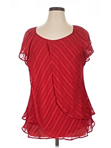 Roz & Ali Short Sleeve Blouse (view 1)