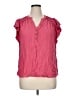 Daniel Rainn 100% Rayon Pink Short Sleeve Blouse Size 1X - photo 1