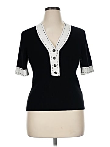 Karl Lagerfeld Paris Short Sleeve Top (view 1)