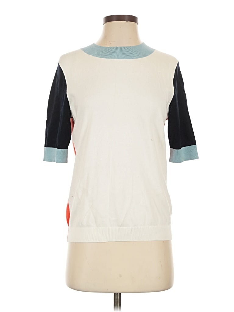 Pre-owned Boden 3/4 Sleeve T-shirt In Ivory