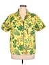 Printfresh Tropical Yellow Short Sleeve Button-Down Shirt Size XL - photo 1