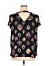 Ann Taylor LOFT Outlet 100% Polyester Black Short Sleeve Blouse Size XL - photo 2