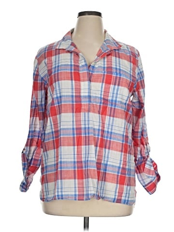 Gap Outlet 3/4 Sleeve Button-Down Shirt (view 1)