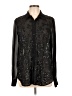 MICHAEL Michael Kors 100% Polyvinylchloride Stars Black Long Sleeve Blouse Size L - photo 1