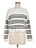 Bobeau Stripes White Pullover Sweater Size M - photo 1