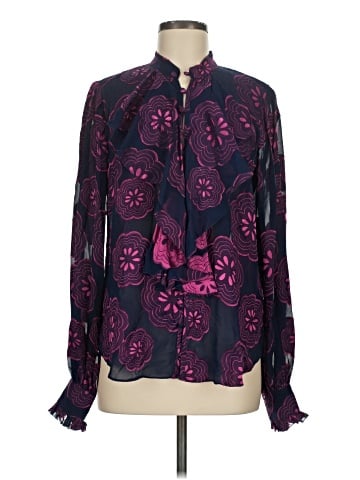 Trina Turk Long Sleeve Silk Top (view 1)