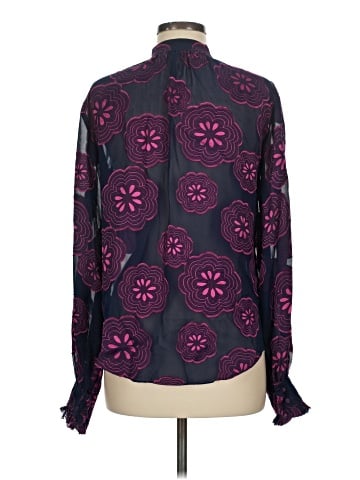 Trina Turk Long Sleeve Silk Top (view 2)