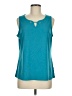 Susan Graver Teal Sleeveless Blouse Size M - photo 1