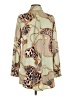 Timing Animal Print Green Long Sleeve Blouse Size S - photo 2