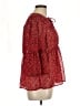 Lucky Brand 100% Polyester Red 3/4 Sleeve Blouse Size L - photo 4