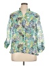 Allyson Whitmore Print Green 3/4 Sleeve Blouse Size XL - photo 1