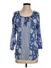 Fred David Blue 3/4 Sleeve Blouse Size S - photo 1
