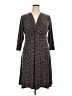 Anne Klein Animal Print Brown Casual Dress Size 1X - photo 1