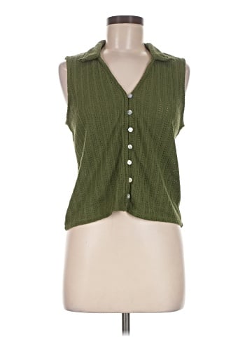 Madewell Crochet-Knit V-Neck Sweater Vest (view 1)