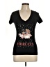 Bella Black Short Sleeve Top Size M - photo 1