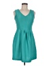 En Focus Studio Chevron-herringbone Teal Cocktail Dress Size 6 - photo 1