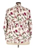 Orange Kiss 100% Polyester Floral Ivory 3/4 Sleeve Blouse Size 3X - photo 2