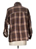 Gilli 100% Cotton Plaid Brown 3/4 Sleeve Button-Down Shirt Size L - photo 2
