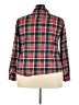 Just Be... 100% Polyester Plaid Red Long Sleeve Blouse Size 3X - photo 2