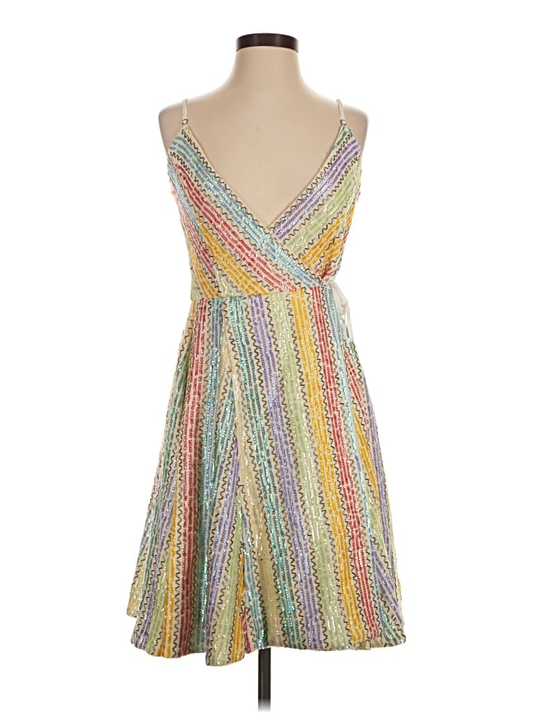 Pre-owned Julie Brown Cocktail Dress In Silver