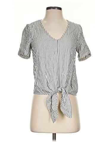 Madewell Novel Tie-Front Top in Stripe (view 1)
