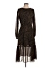 AaKaa 100% Polyester Animal Print Brown Casual Dress Size S - photo 1