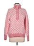 FRNCH Checkered-gingham Pink Pullover Sweater Size M - photo 1