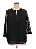 St. John's Bay 100% Polyester Black 3/4 Sleeve Blouse Size XL - photo 1