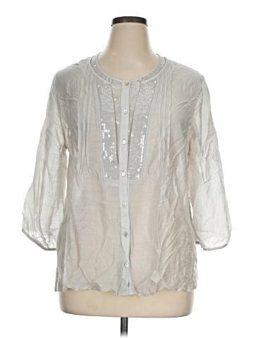 Chico's 3/4 Sleeve T-Shirt (view 1)