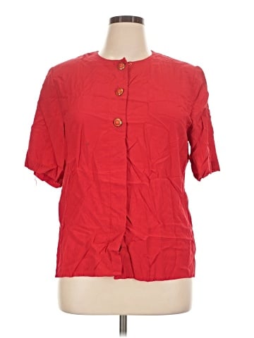Worthington Short Sleeve Blouse (view 1)