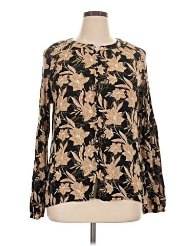 White House Black Market Long Sleeve Blouse (view 1)