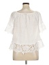 Unique Spectrum White Short Sleeve Blouse Size XL - photo 2